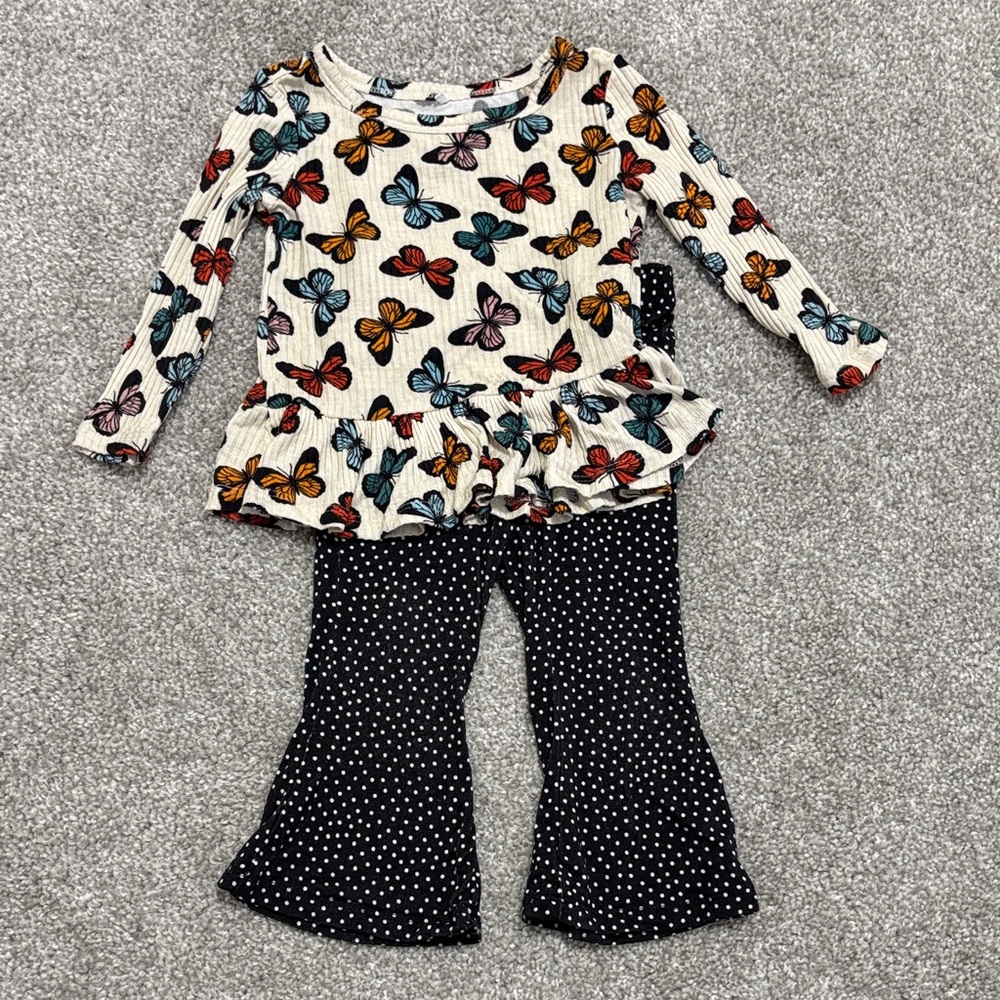 Posh Peanut Butterfly Print Kids Matching Set - BNWOT 6-12 months